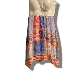 City Triangles strapless boho dress
